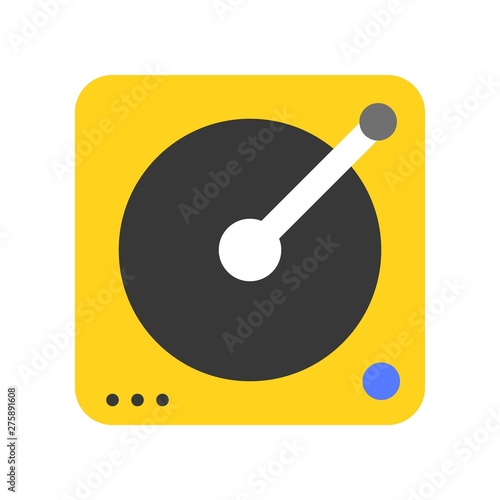 CD player vector, Summer party related flat icon