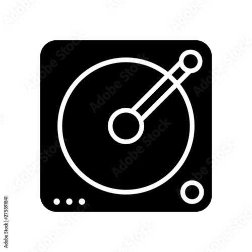 CD player vector, Summer party related solid icon