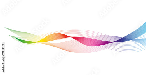 Sound wave rhythm. Abstract wavy stripes on a white background isolated. Creative line art.