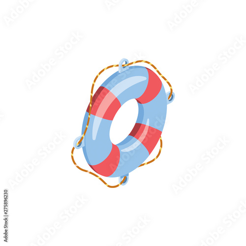 Lifebuoy, help. Vector 3d isometric color icon new flat style. Creative illustration, idea for infographics.