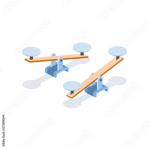 Libra vector 3d isometric color icon new flat style. Creative illustration, idea for infographics.