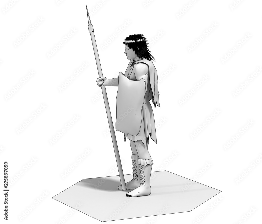 3d render, warrior character, illustration 3d render, warrior character, illustration