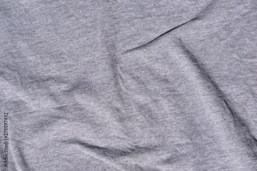 gray creased cotton jersey background texture