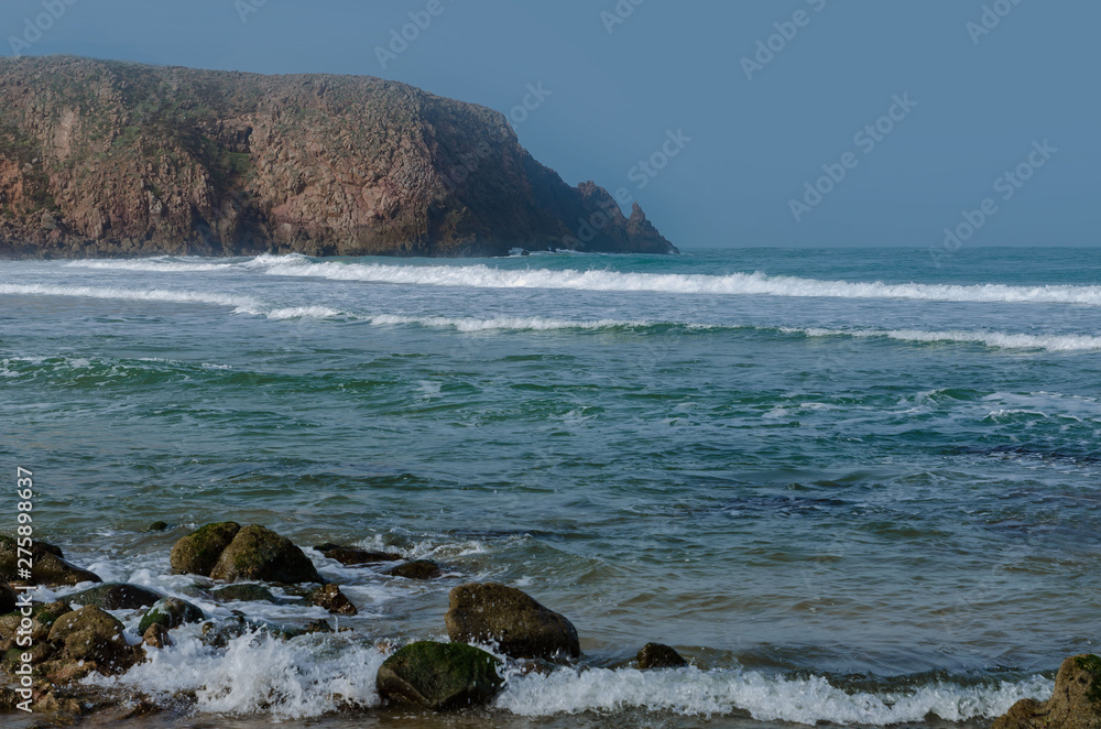 Spring, Africa, Morocco, the west coast, the ocean coast, the waves are coming ashore