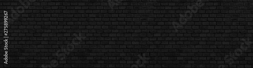 panorana black and White Structural Brick Wall. Panoramic Solid Surface. stone background.