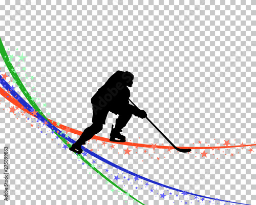 Hockey player silhouette