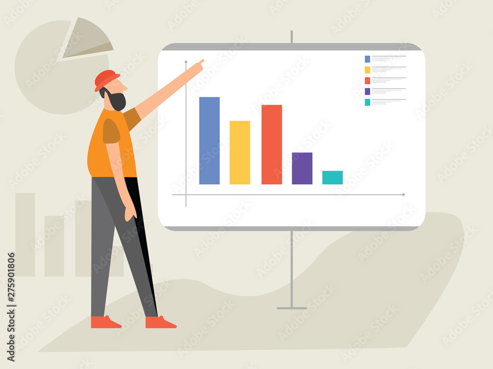 Modern Flat design Concept Illustration - Data Analysis Modern Flat design Concept Illustration - Data Analysis