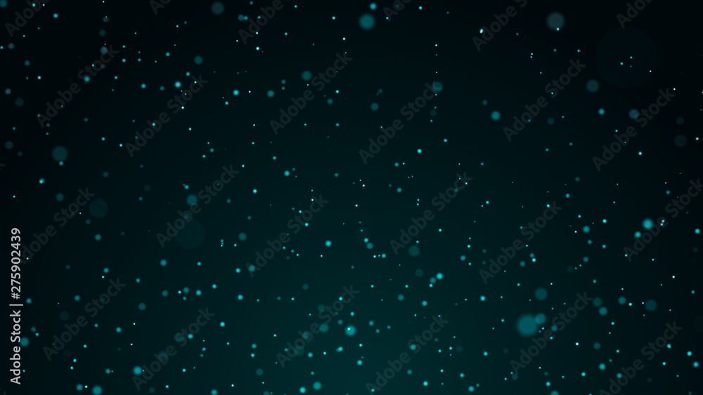 Dust particles. Abstract futuristic background of dots. Cosmic illustration. 3d rendering.
