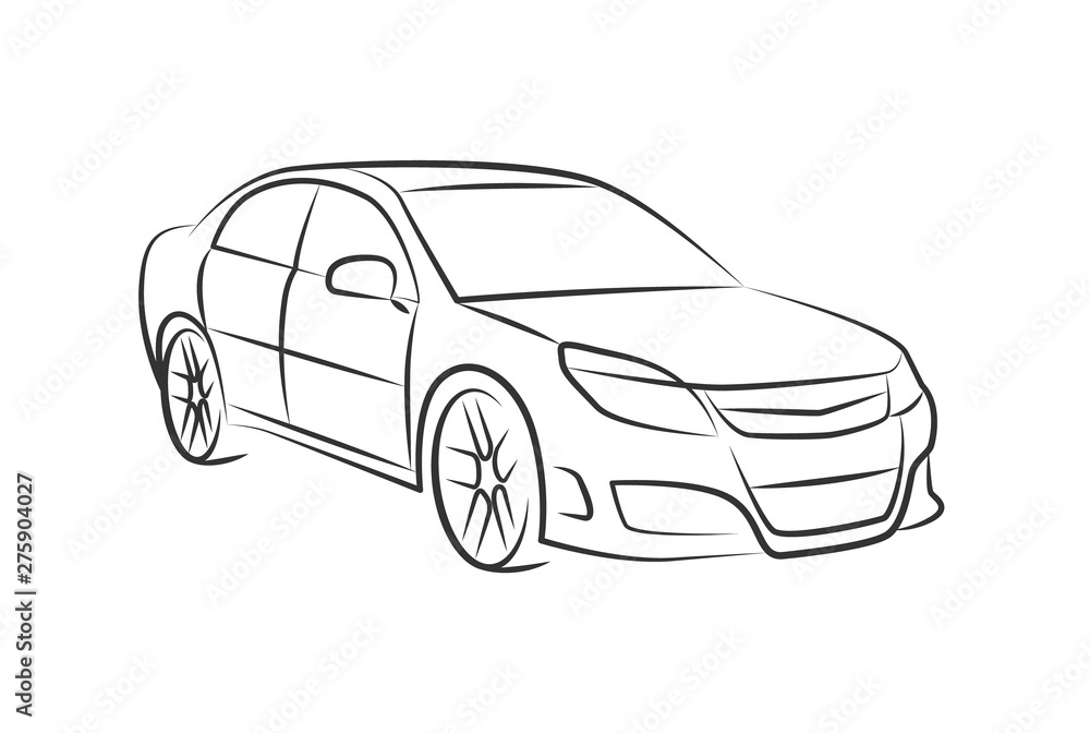car sketch illustration