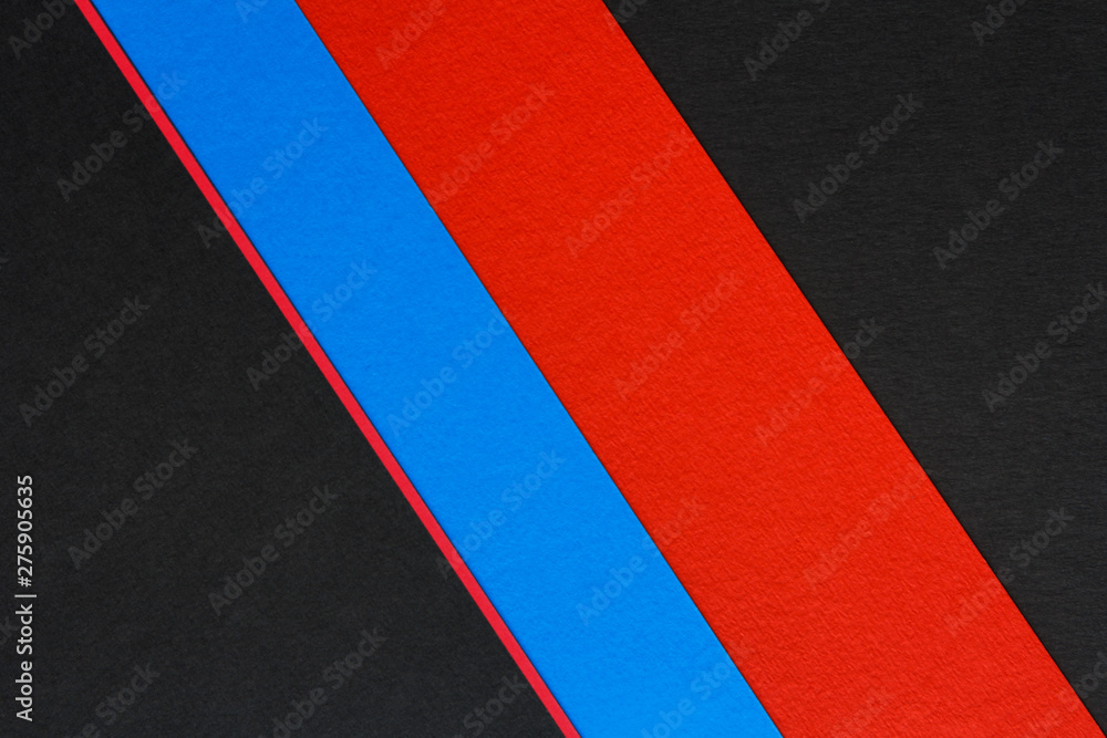 three-color geometric background of black blue and red paper with diagonal  stripes Stock Photo | Adobe Stock