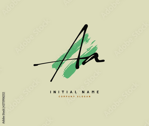 A AA Beauty vector initial logo, handwriting logo of initial signature, wedding, fashion, jewerly, boutique, floral and botanical with creative template for any company or business.