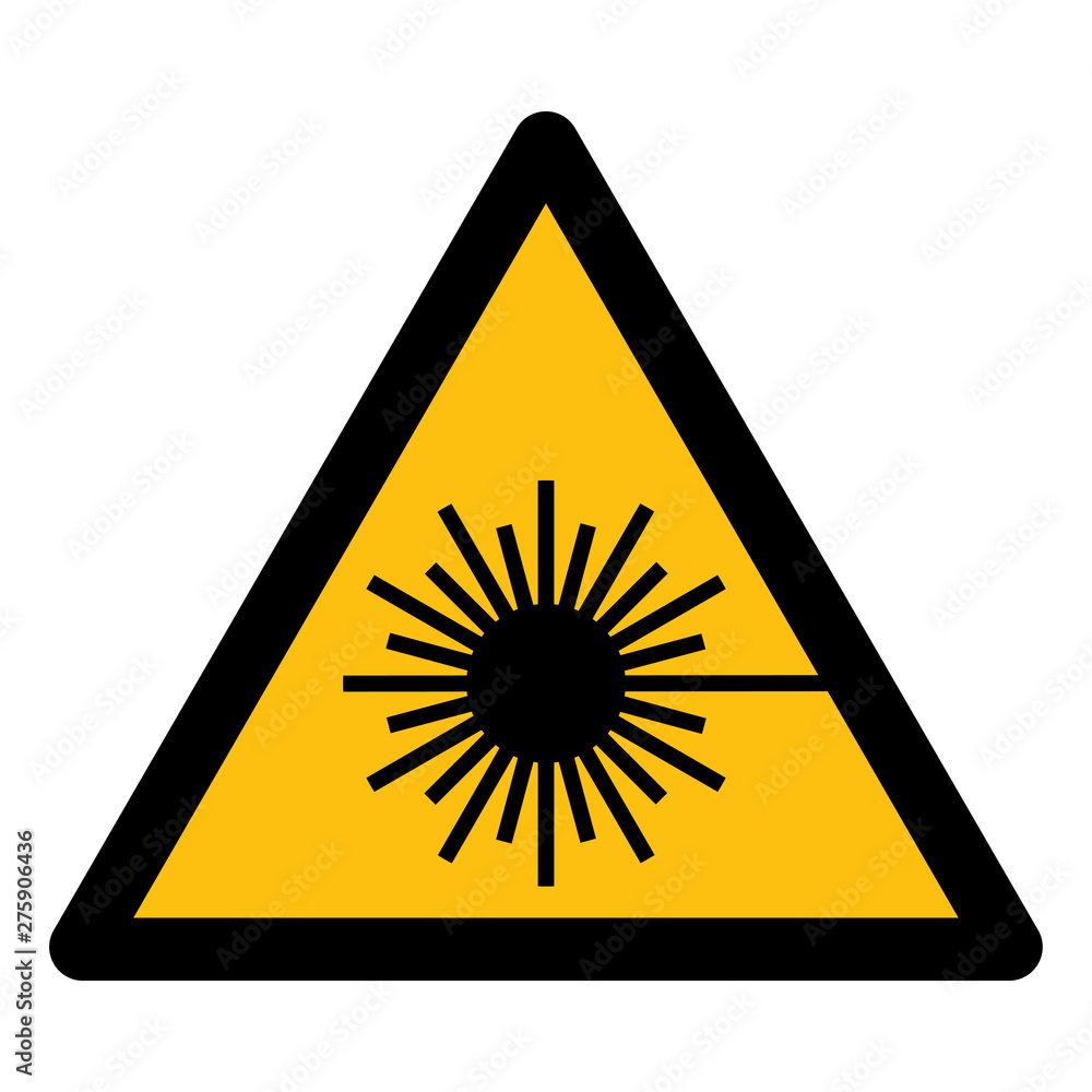 Beware Laser Beam Symbol Sign Isolate On White Background,Vector Illustration EPS.10 Beware Laser Beam Symbol Sign Isolate On White Background,Vector Illustration EPS.10