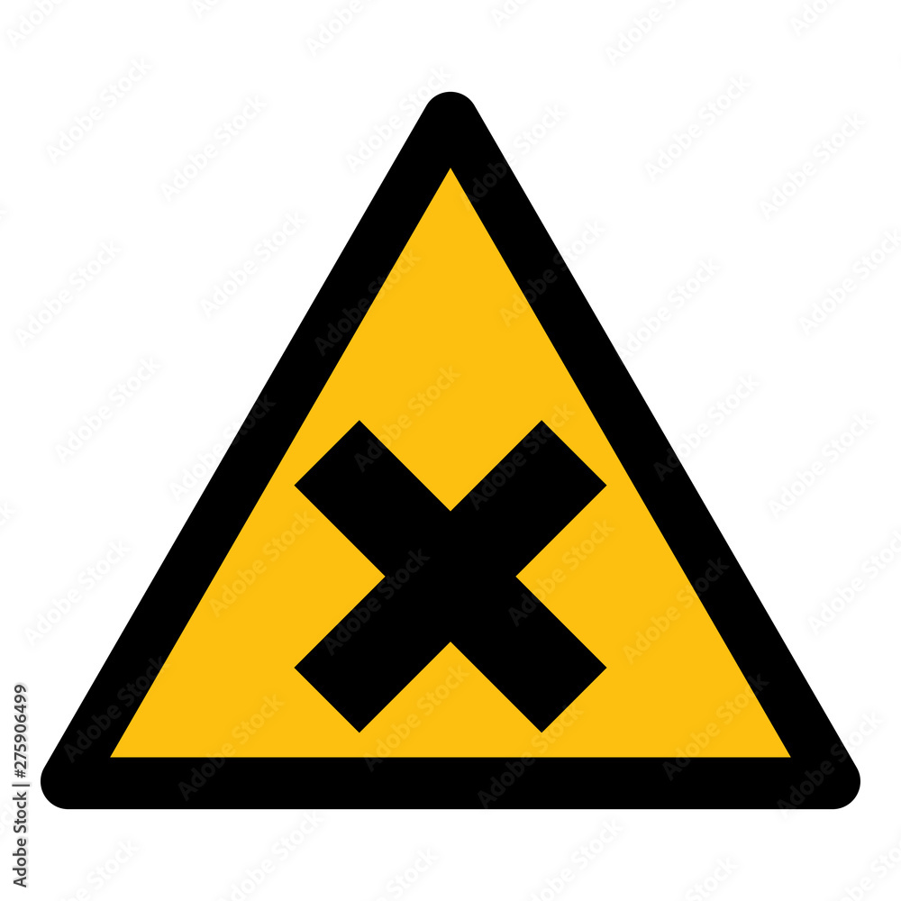 Obraz premium Beware Irritant Symbol Yellow Sign Isolate On White Background,Vector Illustration EPS.10