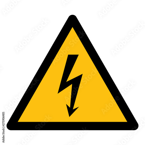Danger High Voltage Symbol Sign Isolate On White Background,Vector Illustration EPS.10