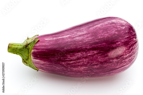 Canvas Print Fresh eggplants, aubergine on a white background.