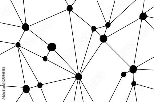 Black and white abstract scinece background cartoon style minimalism