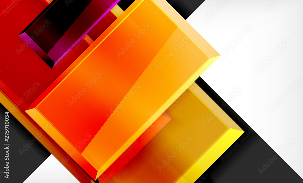 Fototapeta premium Color squares futuristic abstract background