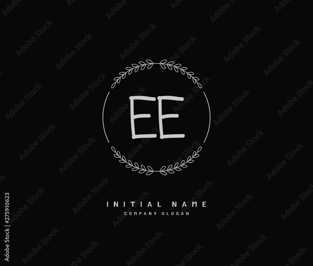 E EE Beauty vector initial logo, handwriting logo of initial signature, wedding, fashion, jewerly, boutique, floral and botanical with creative template for any company or business. E EE Beauty vector initial logo, handwriting logo of initial signature, wedding, fashion, jewerly, boutique, floral and botanical with creative template for any company or business.