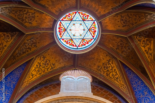 Photography Prague, Czech Republic, 20 June 2019 - View from the interior of Jerusalem Jubil