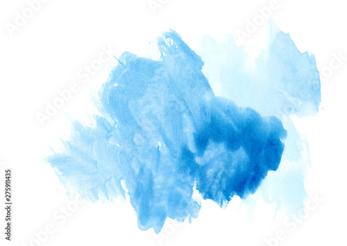watercolor abstract strokes with blue shades.High resolution banner