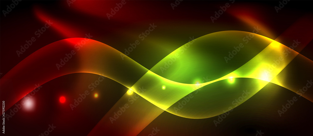 Neon color wave lines abstract background, magic techno futuristic light Neon color wave lines abstract background, magic techno futuristic light