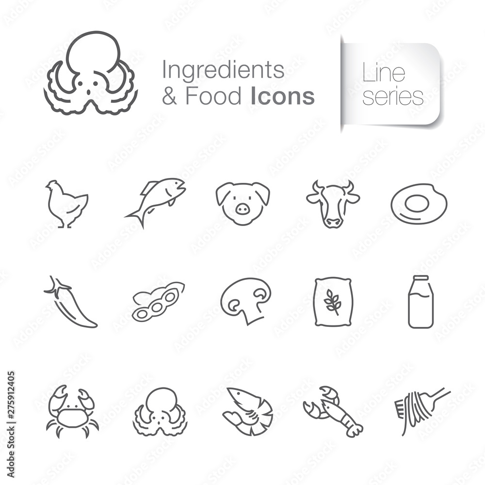 Food & ingredients related icons