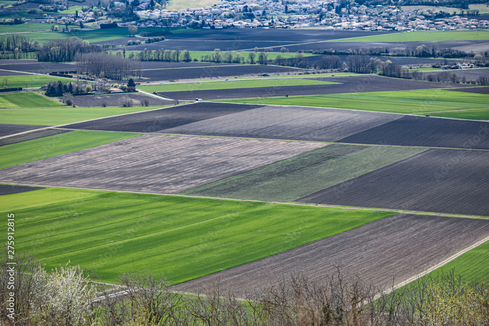 Landscape of Auvergne, France.