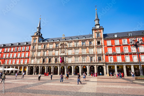 Plaza Mayor is a central plaza in Madrid, Spain