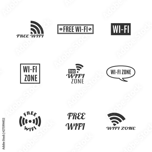 Set of wireless icons, vector illustration.
