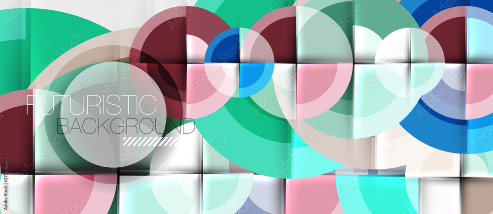 Geometric design abstract background - circles