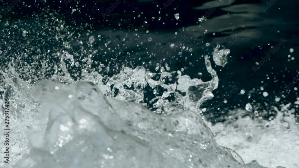 Water splashing on sea surface in slow motion. HD Water splashing on sea surface in slow motion. HD