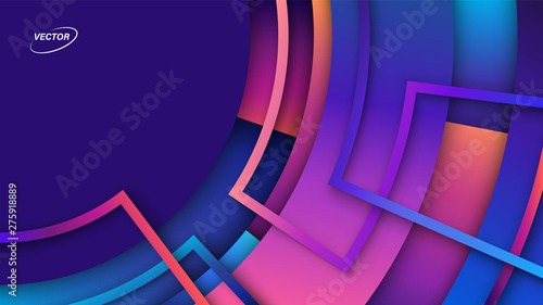Abstract Colorful Background. Geometric Vector Illustration. Aspect Ratio 16:9. EPS 10 Format.