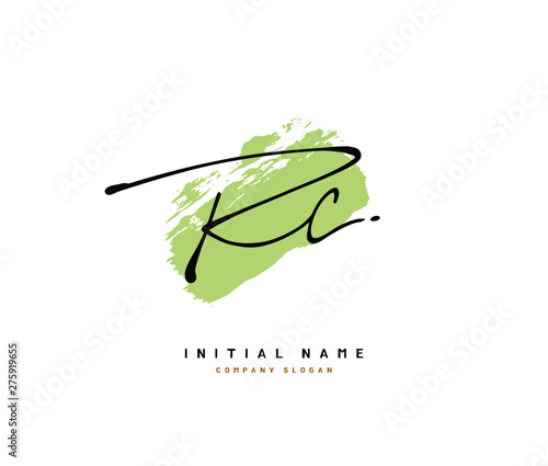 R C RC Beauty vector initial logo, handwriting logo of initial signature, wedding, fashion, jewerly, boutique, floral and botanical with creative template for any company or business.