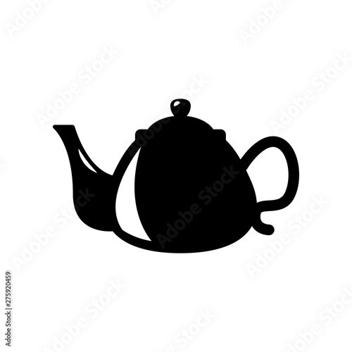 Coffee kettle illustration isolated on white. Design element for logo, label, sign, poster, flyer. Vector illustration