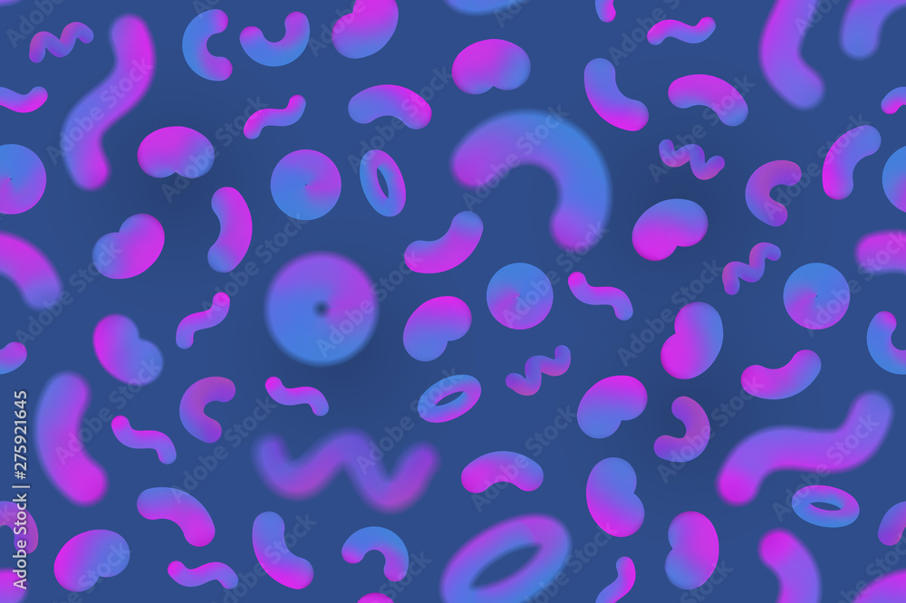 Vector abstract background of particles, geometric shapes, illusion 3d depth of field Vector abstract background of particles, geometric shapes, illusion 3d depth of field