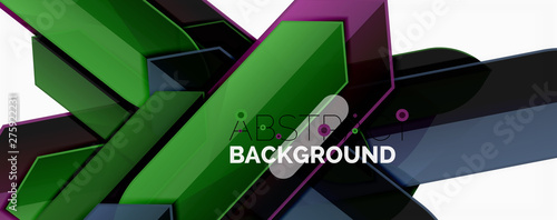 Abstract color lines dynamic background, modern material design style