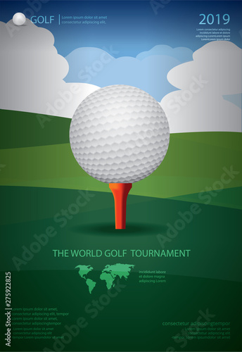 Poster Golf Championship Vector Illustration