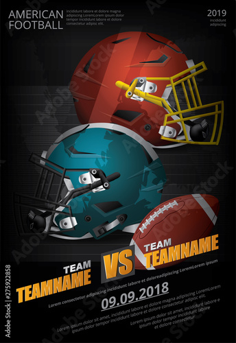 American football Poster Vector Illustration