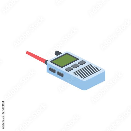 Walkie talkie vector 3d isometric color icon new flat style. Creative illustration, idea for infographics.