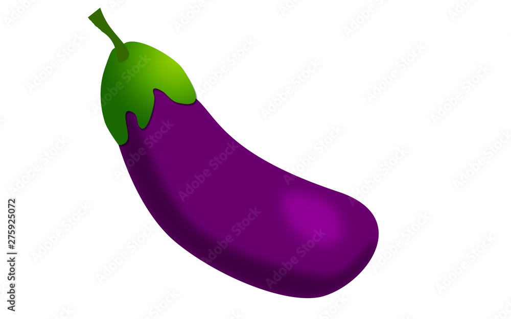 Cartoon eggplant icon Cartoon eggplant icon