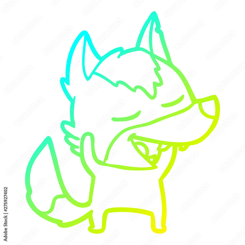 cold gradient line drawing cartoon wolf laughing cold gradient line drawing cartoon wolf laughing