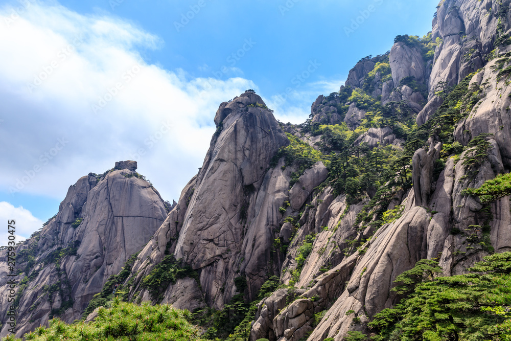 Landscape of Huangshan (Yellow Mountains).UNESCO World Heritage Site.Located in Huangshan,Anhui,China.