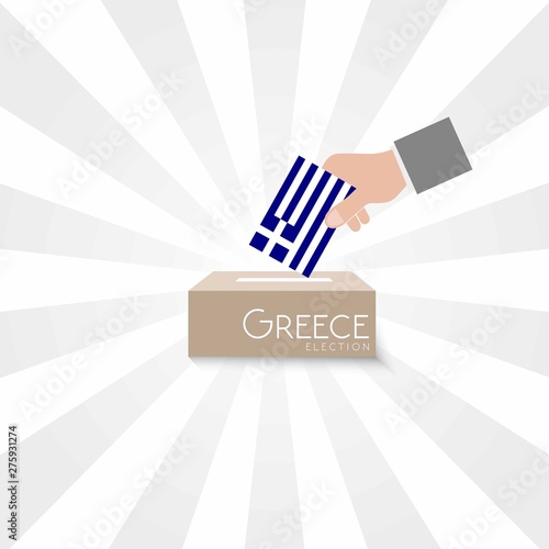 Greece Elections Vote Box Vector