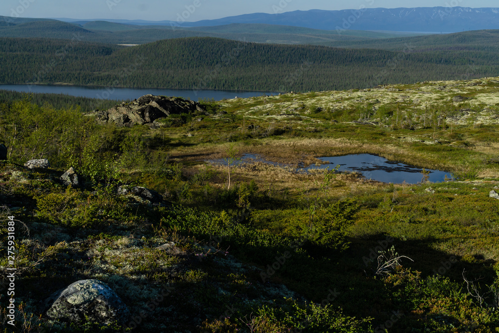 View of the Khibiny from the alpine tundra View of the Khibiny from the alpine tundra