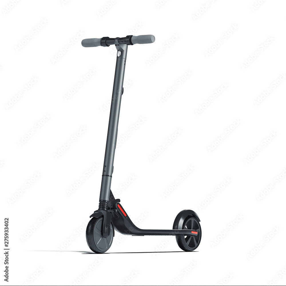 Electric scooter on white background. eco alternative transport. 3d rendering Electric scooter on white background. eco alternative transport. 3d rendering