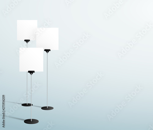 Paper Note Photo Frame Stand Text Box 3 White