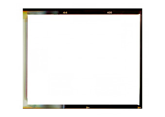 Medium format color film frame.With white space.