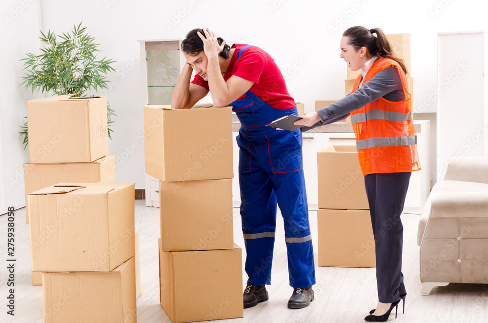 Professional movers doing home relocation Professional movers doing home relocation