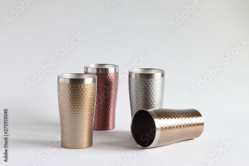 Colorful Vacuum Insulated Stainless Steel Tumbler (Gold, Silver, Bronze, Pink)