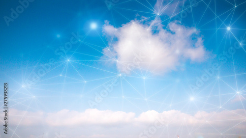 Photography Network & cloud concept in the sky